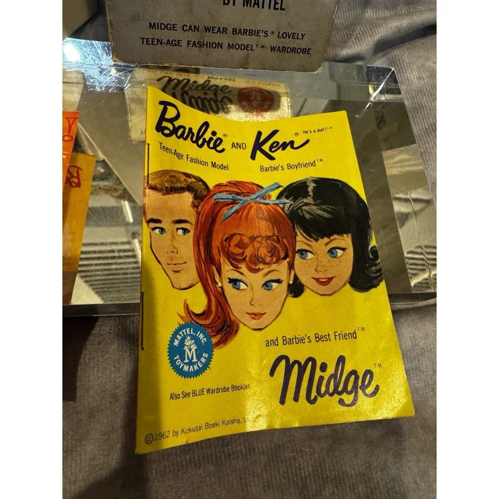 1962 BARBIE Best Friend MIDGE Doll  Original Box w/‎ Papers- VINTAGE Mattel #860